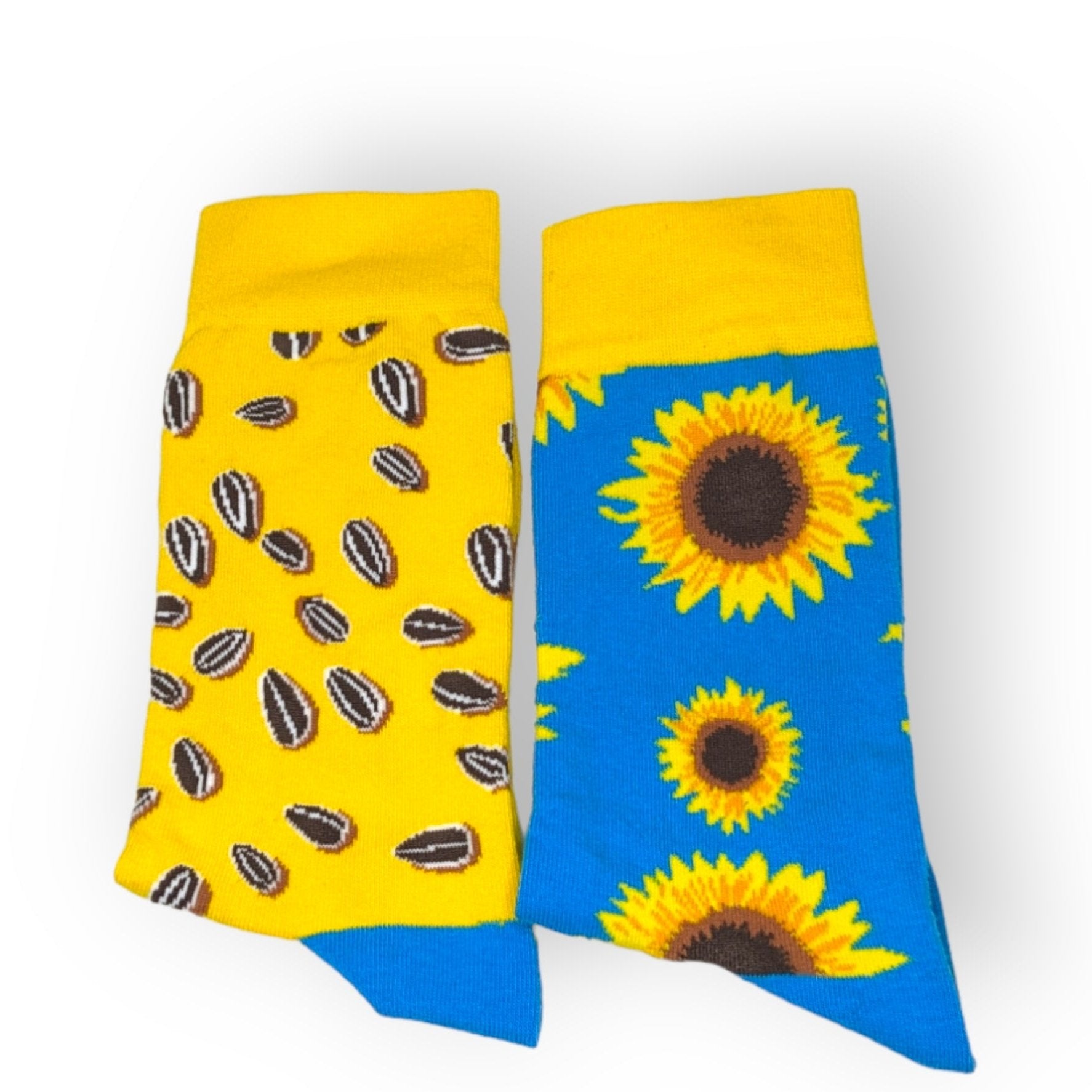 blau Sonnenblumen Socken, Einheitsgröße: 36 - 42 - Shop of Zeez