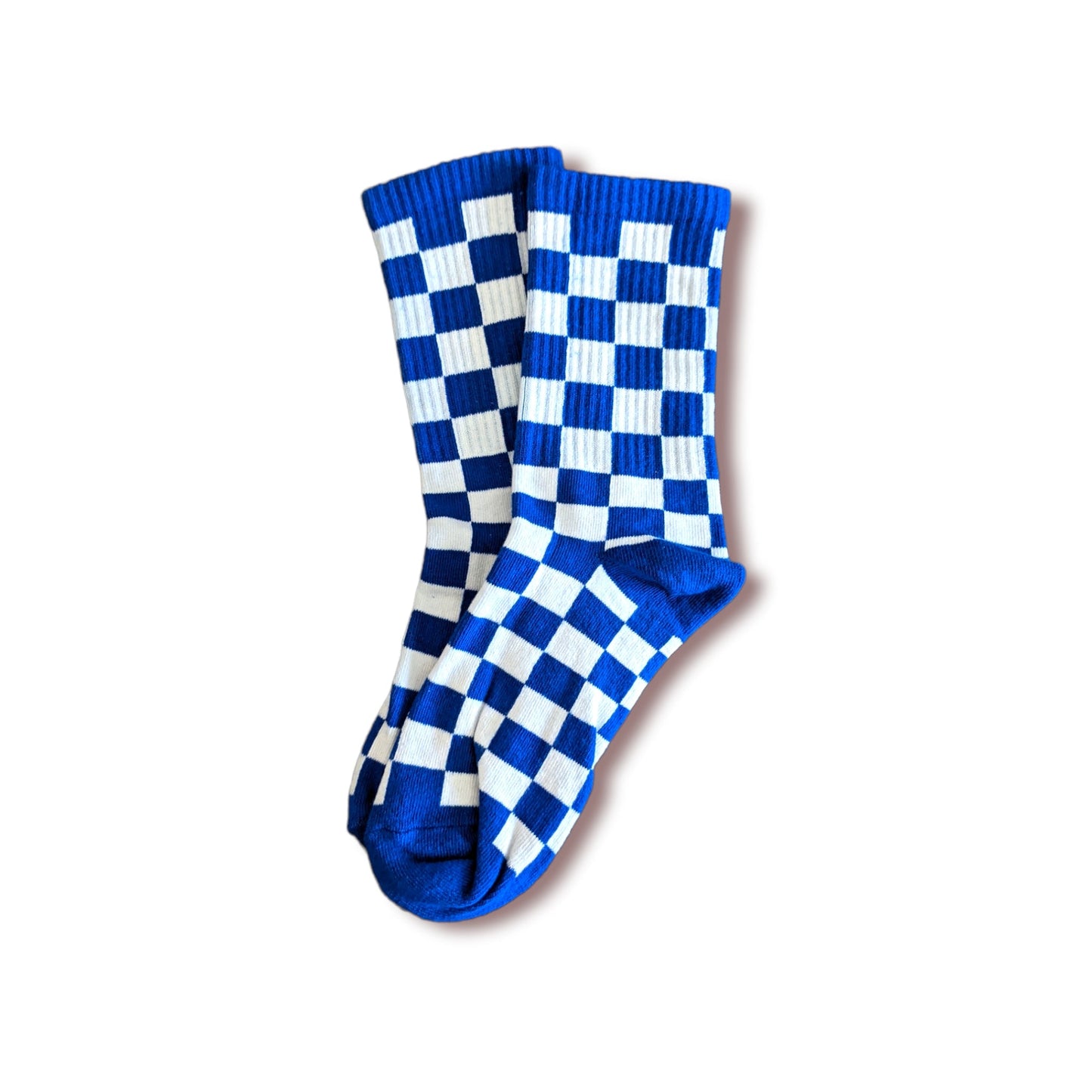 blau - weiß kariert Sportsocken, Einheitsgröße: 36 - 42 - Shop of Zeez