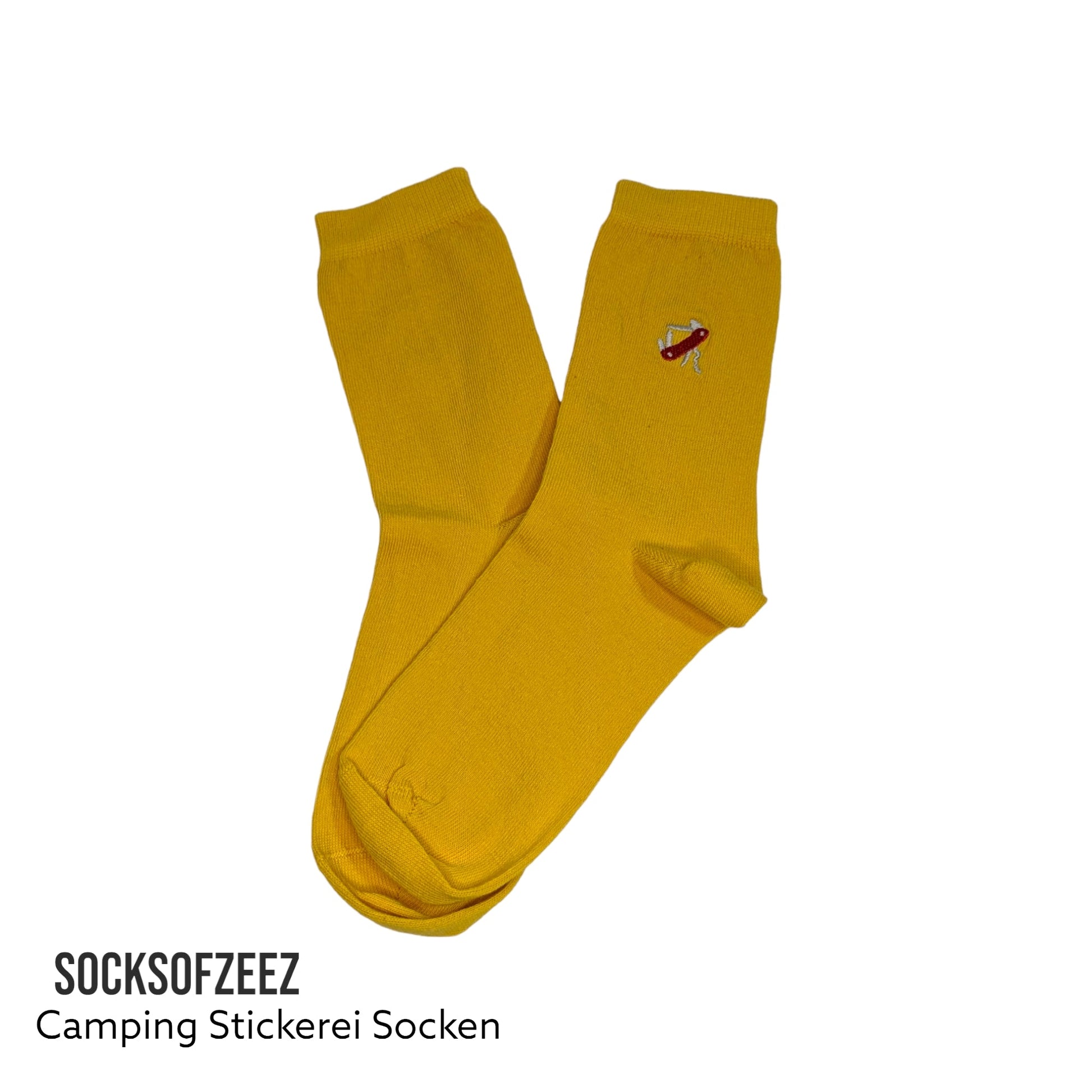 Camping Stickerei Socken - Shop of Zeez