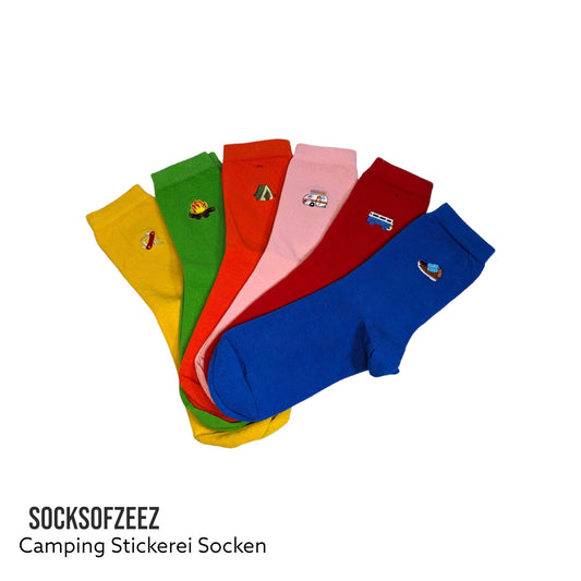 Camping Stickerei Socken - Shop of Zeez