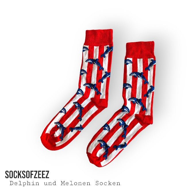 Delpfin mit gestreifte Socken - Shop of Zeez