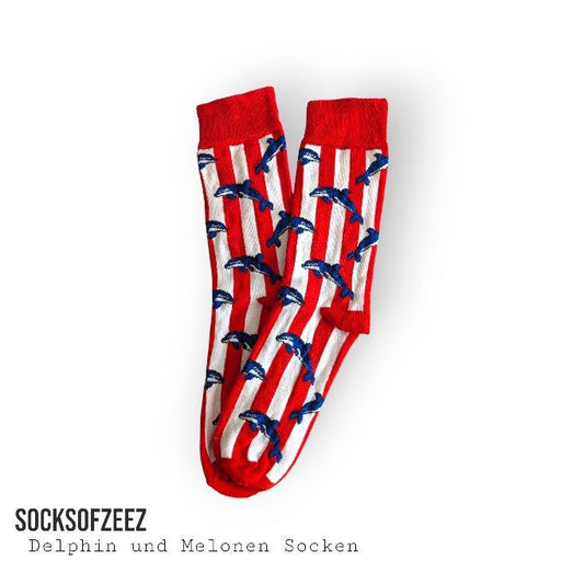 Delpfin mit gestreifte Socken - Shop of Zeez