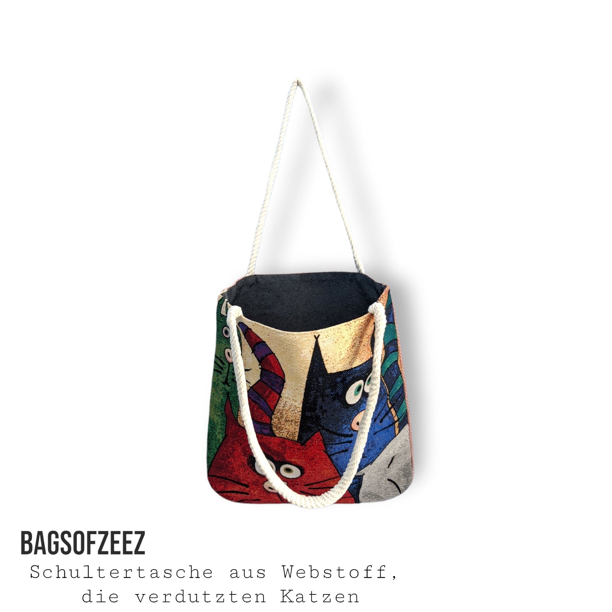 die verdutzten Katzen Schultertasche - Shop of Zeez