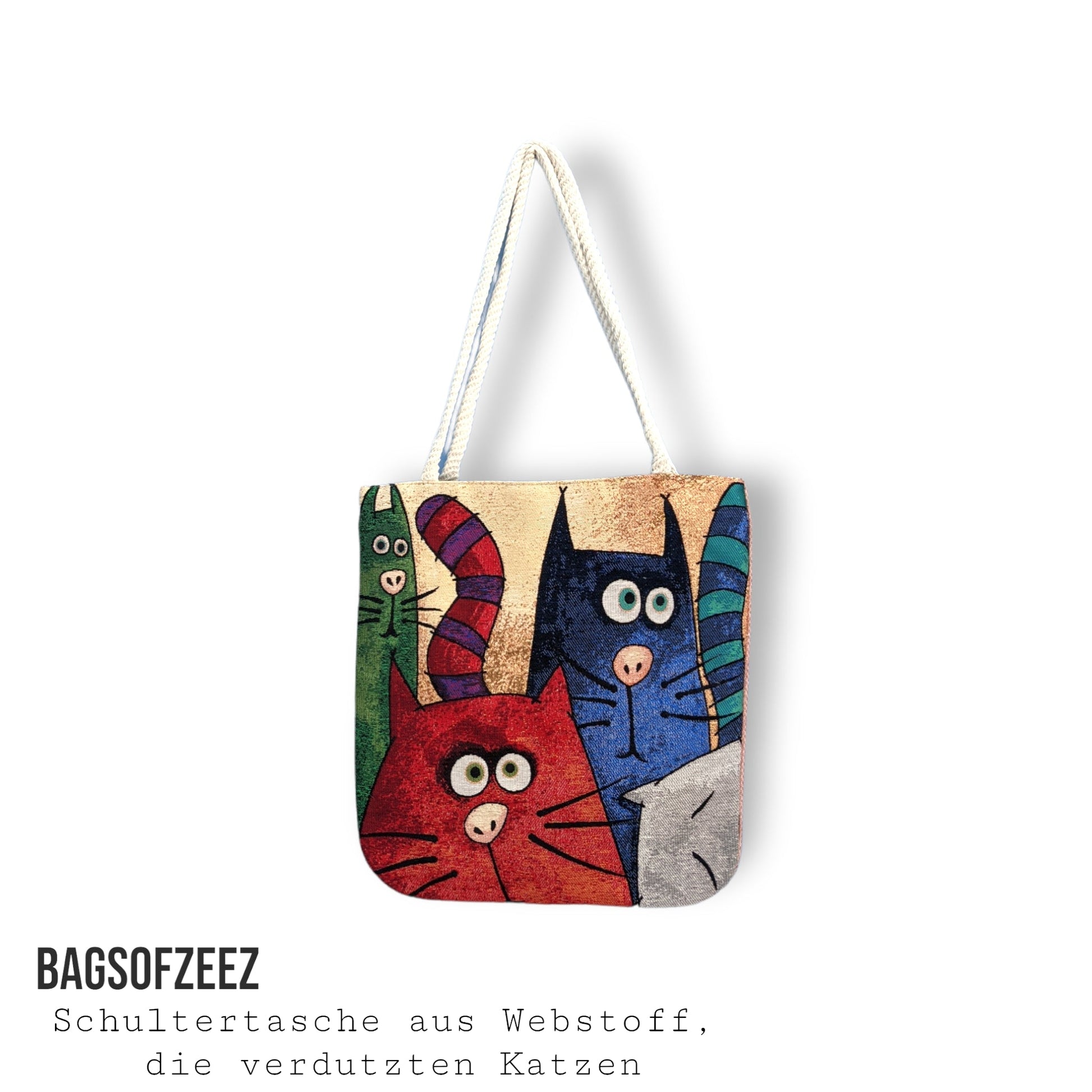 die verdutzten Katzen Schultertasche - Shop of Zeez