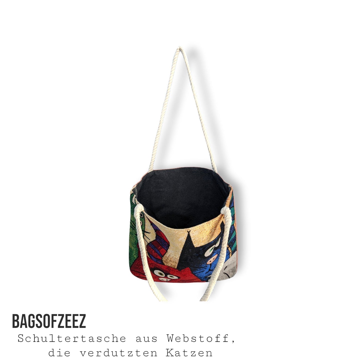 die verdutzten Katzen Schultertasche - Shop of Zeez