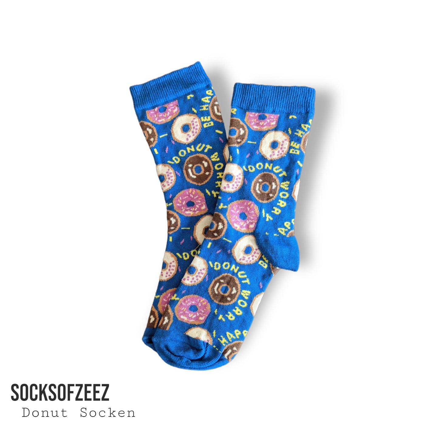 Donut Socken - blau, Unisex Socken, Einheitsgröße: 36 - 42 - Shop of Zeez