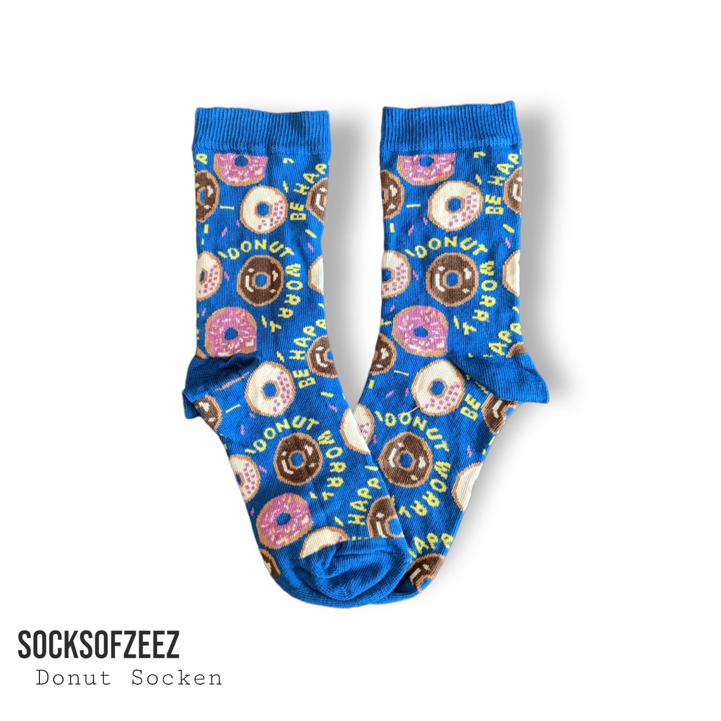 Donut Socken - blau, Unisex Socken, Einheitsgröße: 36 - 42 - Shop of Zeez