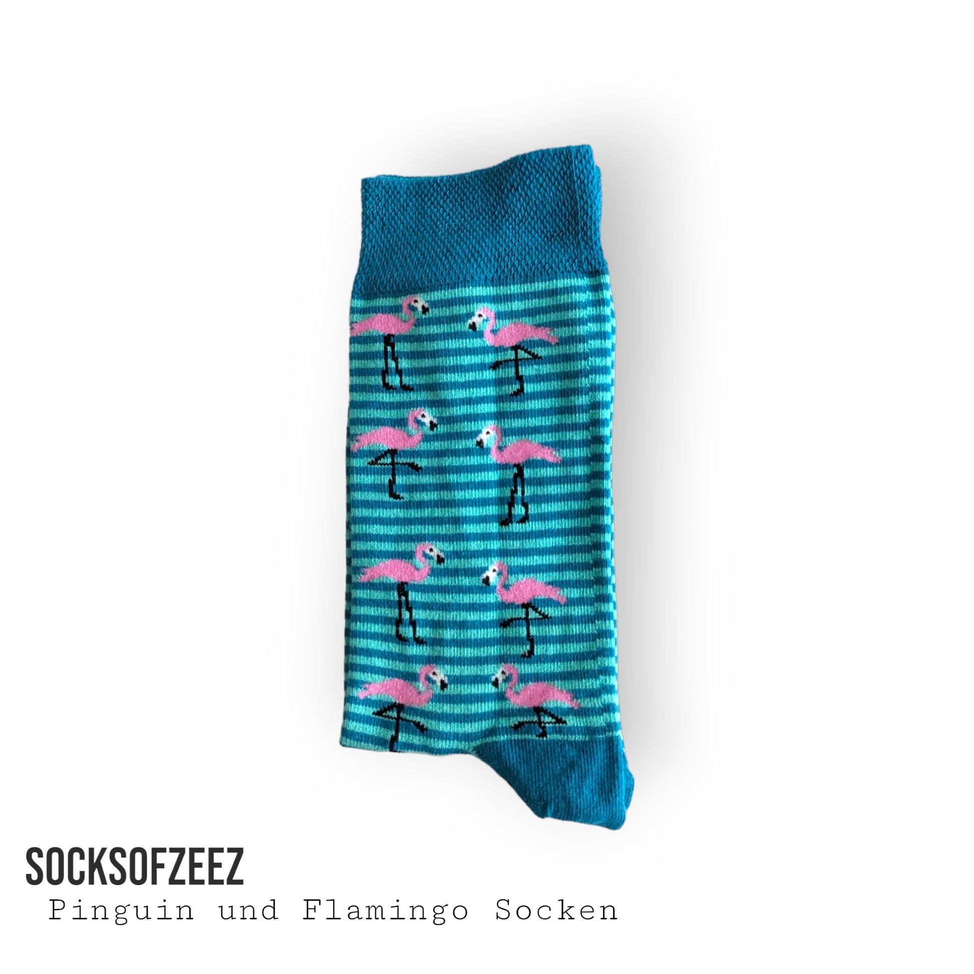 Flamingo mit gestreifte Socken - Shop of Zeez