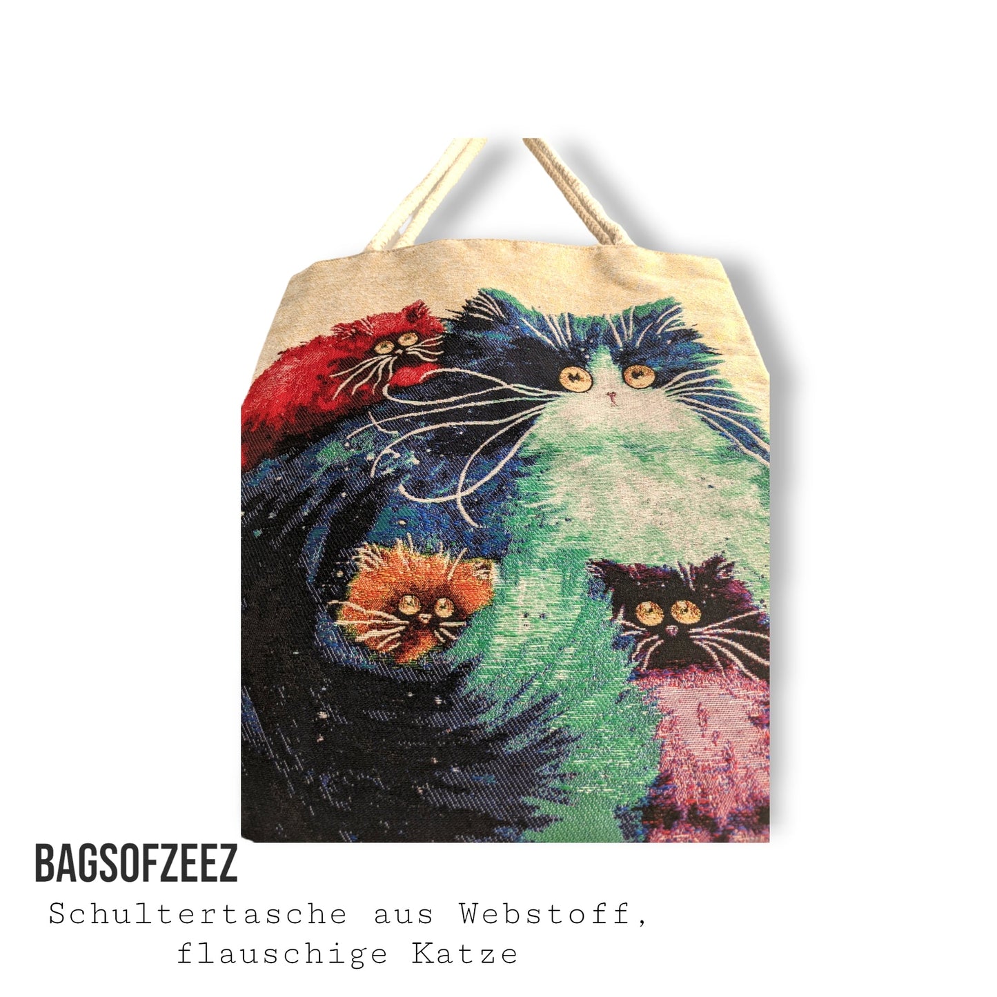 flauschige Katze Schultertasche - Shop of Zeez