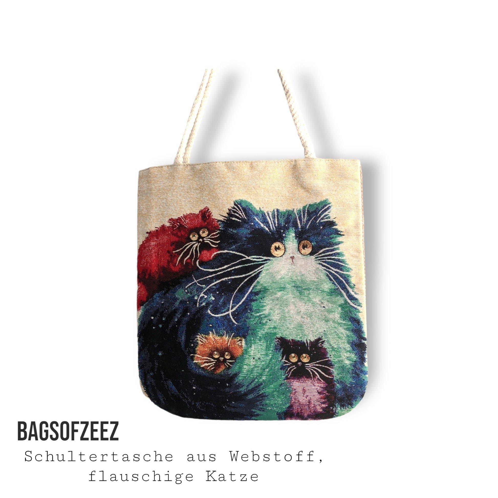 flauschige Katze Schultertasche - Shop of Zeez