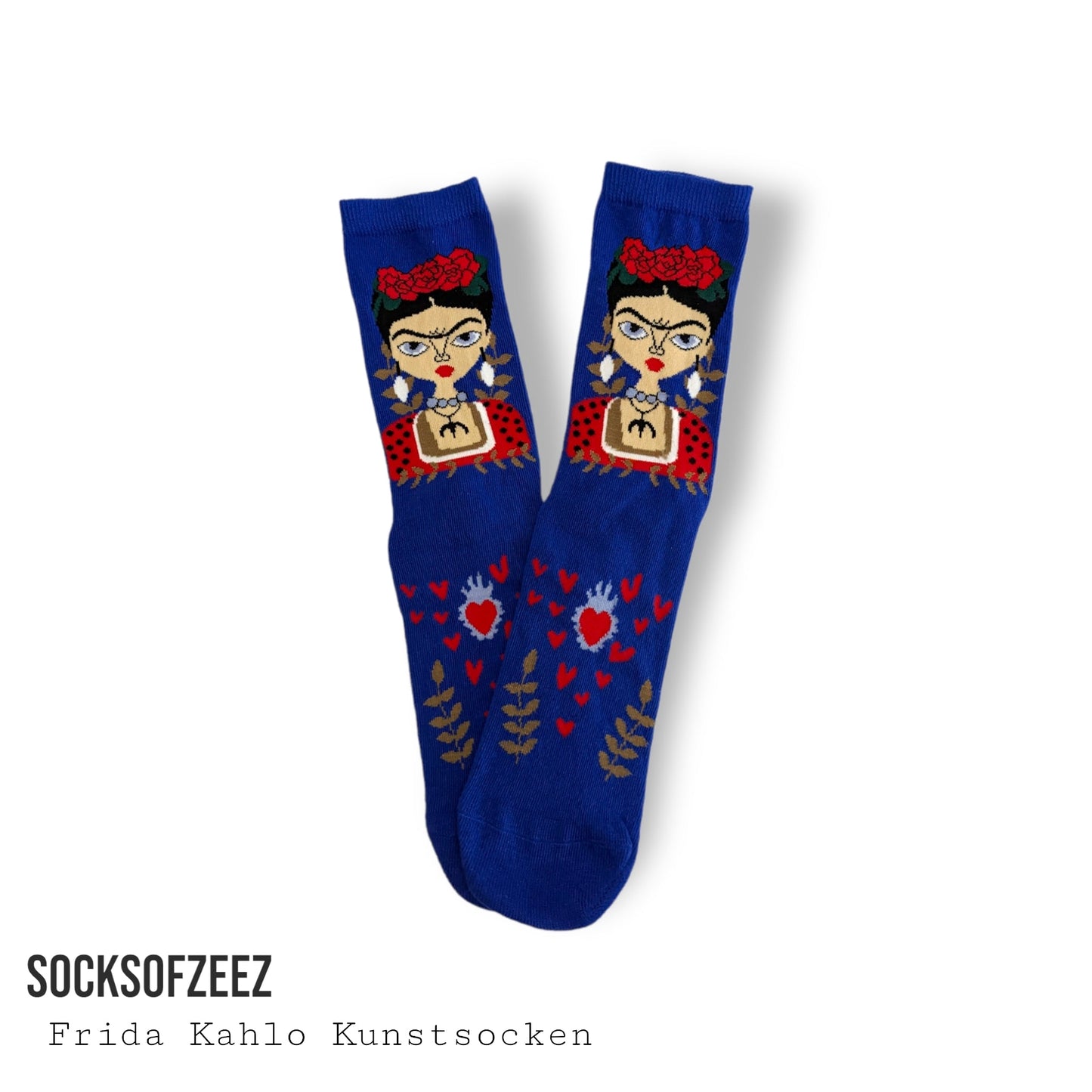 Frida Kahlo Lustige Socken - blau - Shop of Zeez