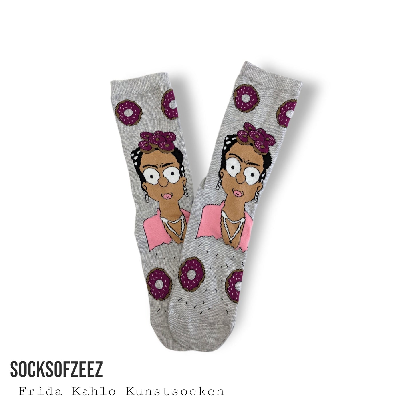 Frida Kahlo Lustige Socken - grau - Shop of Zeez