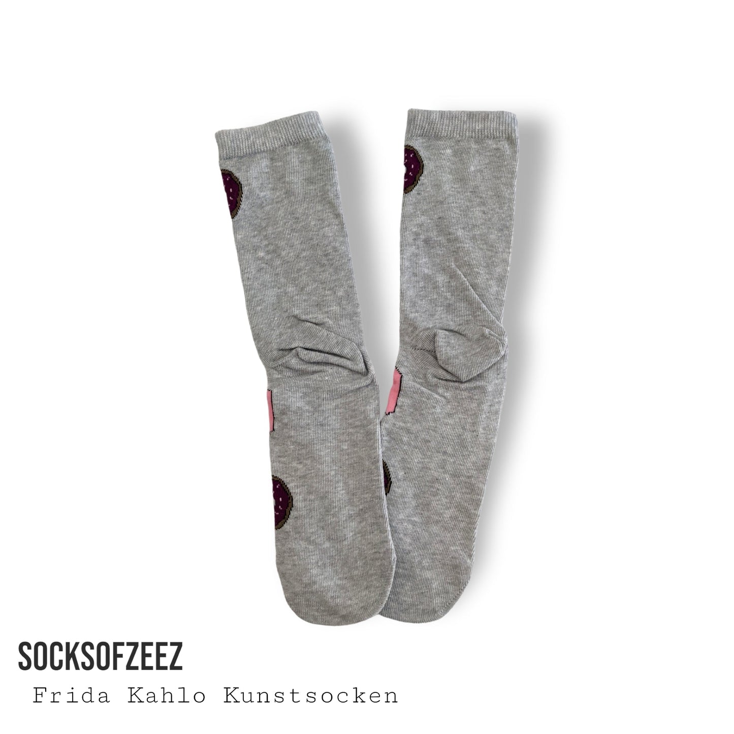 Frida Kahlo Lustige Socken - grau - Shop of Zeez