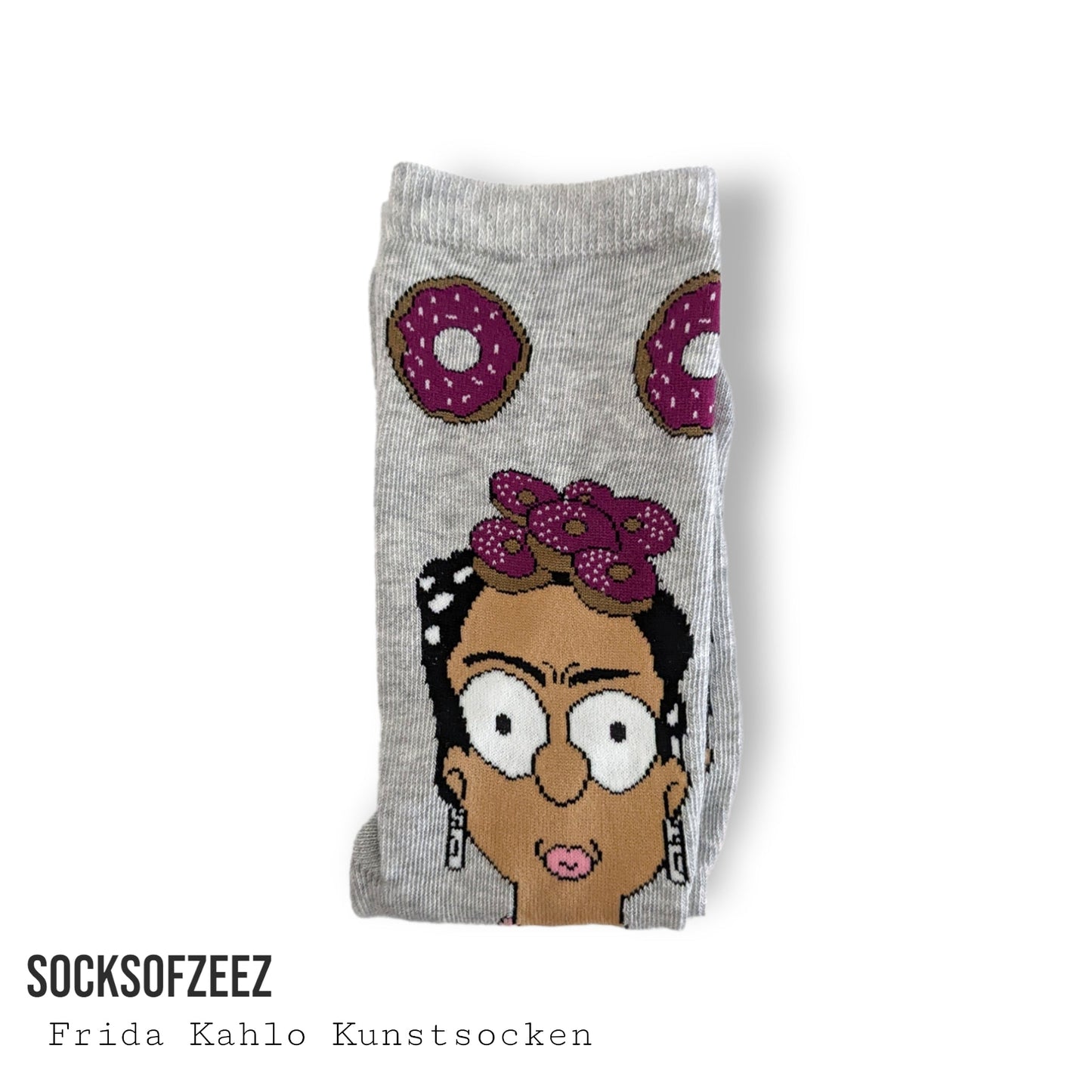 Frida Kahlo Lustige Socken - grau - Shop of Zeez