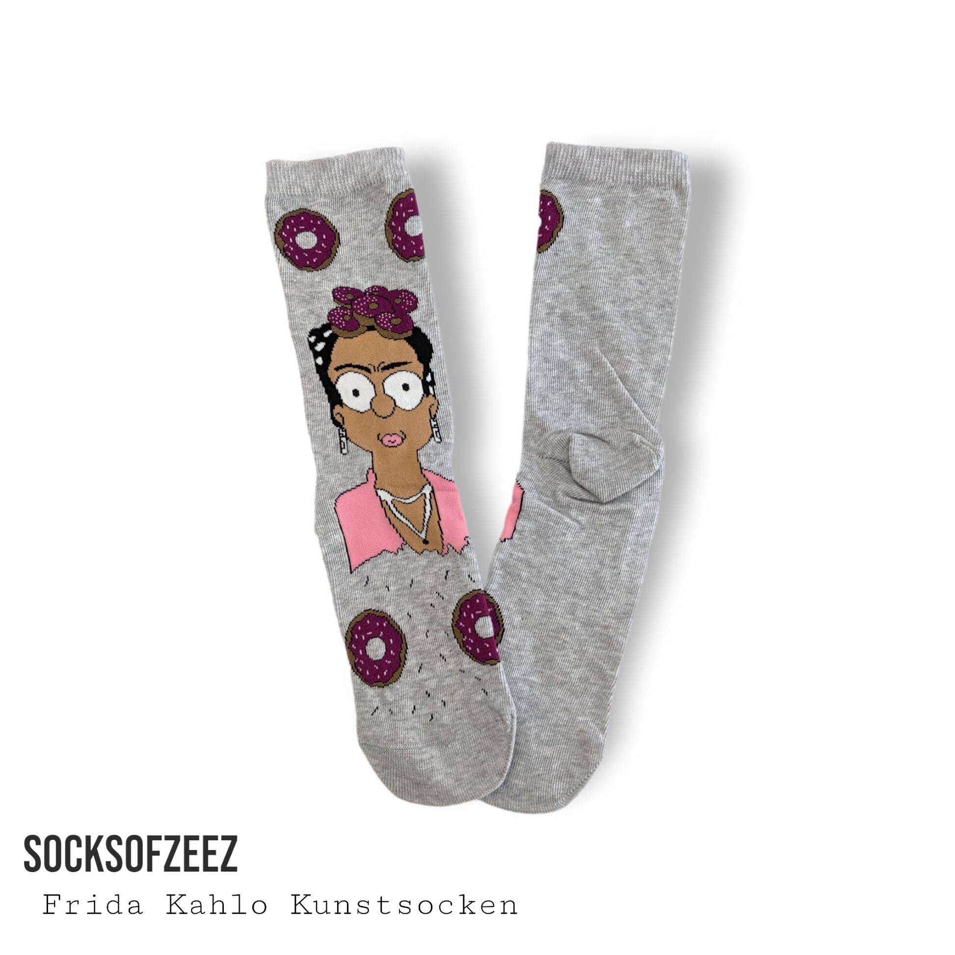 Frida Kahlo Lustige Socken - grau - Shop of Zeez