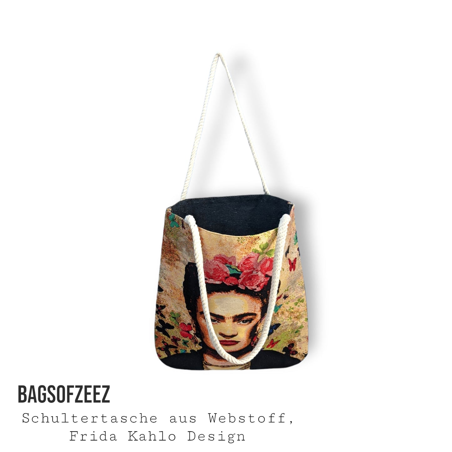 Frida Kahlo Schmetterling Design Schultertasche - Shop of Zeez