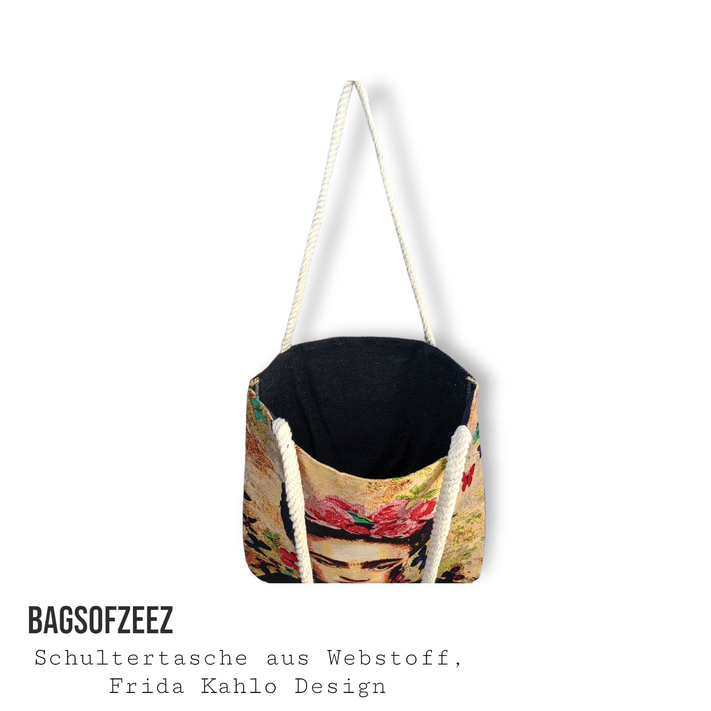 Frida Kahlo Schmetterling Design Schultertasche - Shop of Zeez