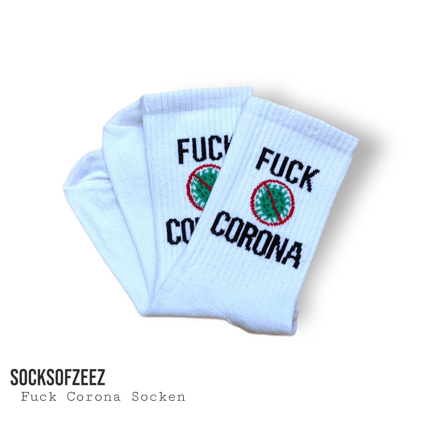 Fuck Corona Sportsocken - Shop of Zeez