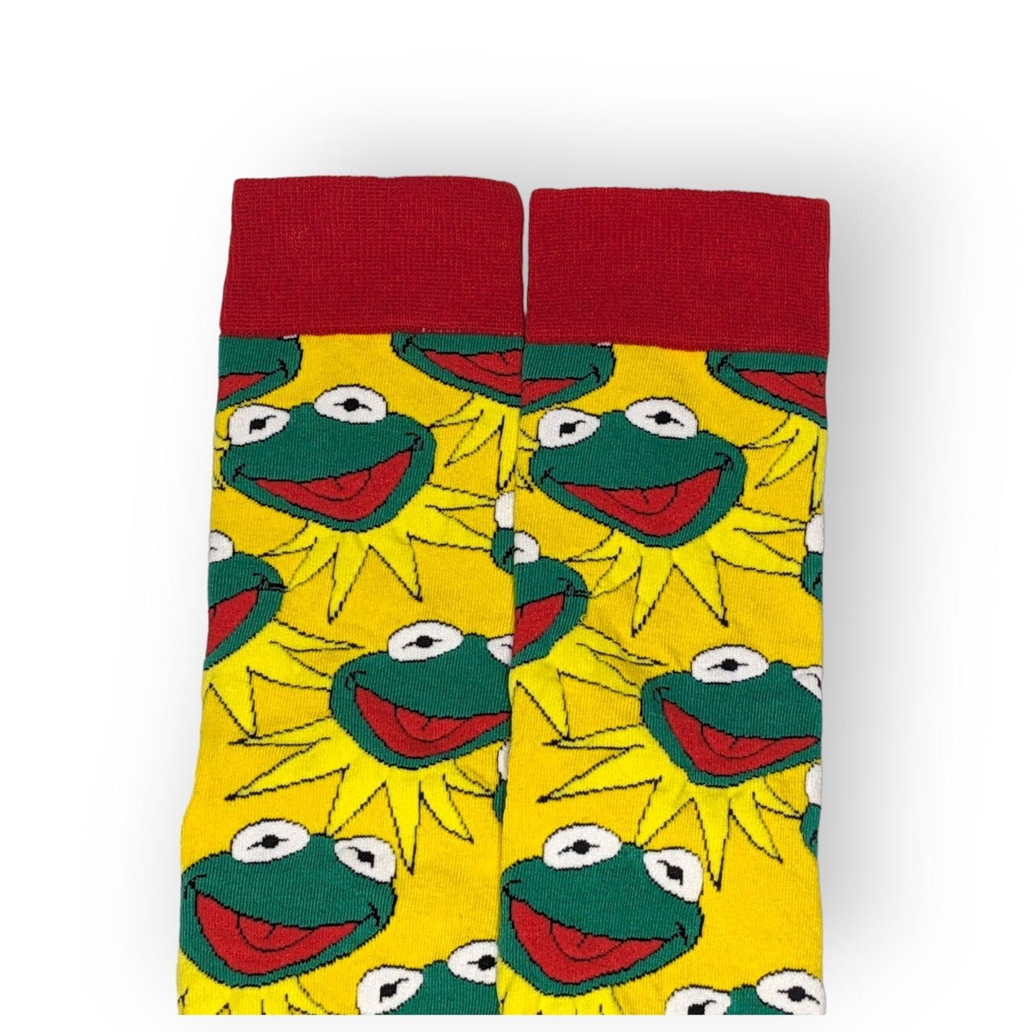 gelb Kermit Socken, Einheitsgröße: 37 - 44 - Shop of Zeez