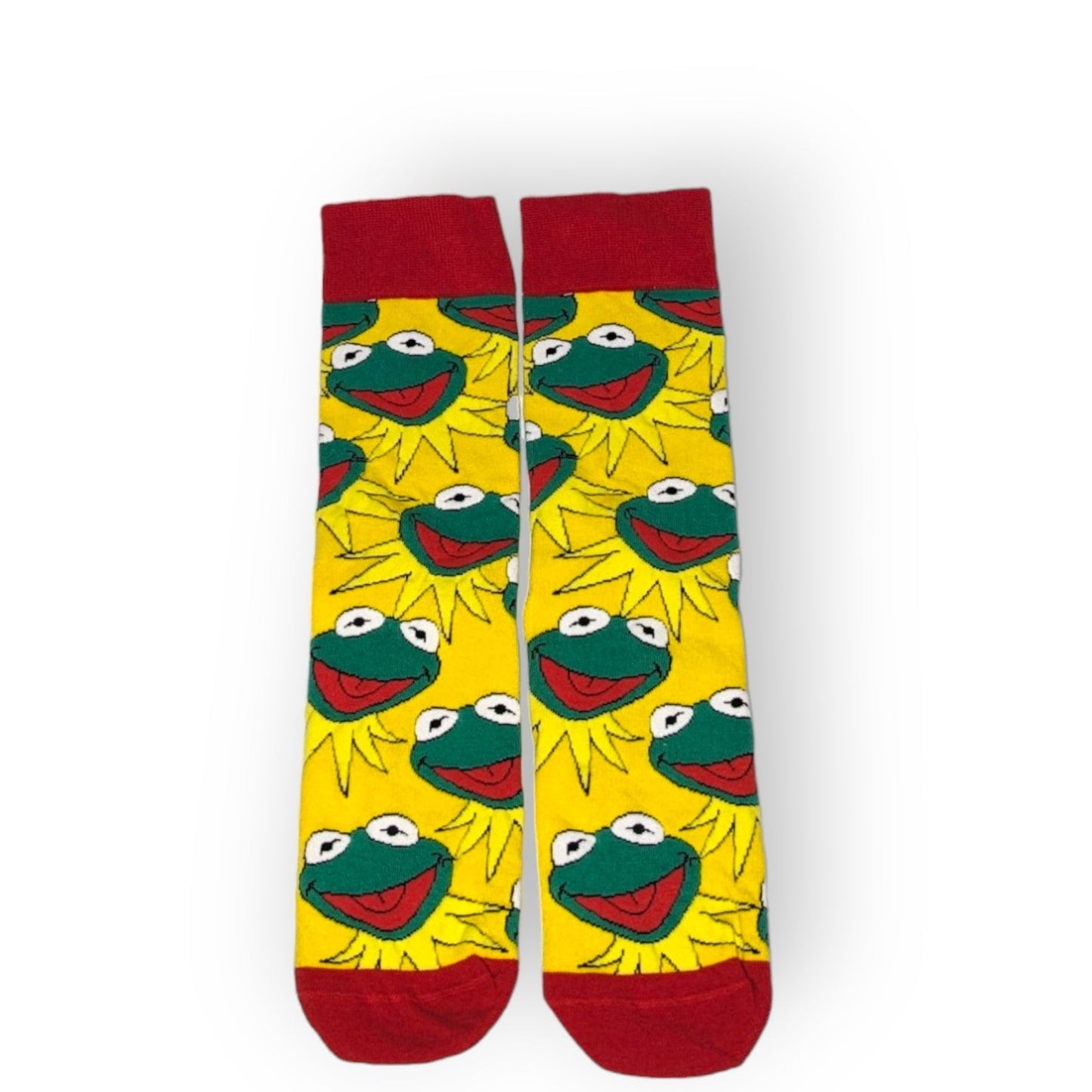 gelb Kermit Socken, Einheitsgröße: 37 - 44 - Shop of Zeez