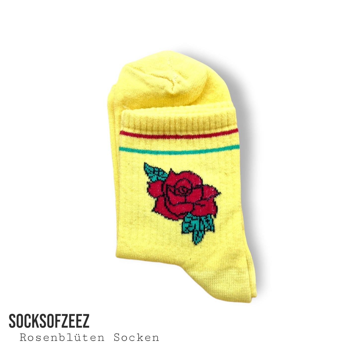 gelb Rose Blumen Socken - Shop of Zeez