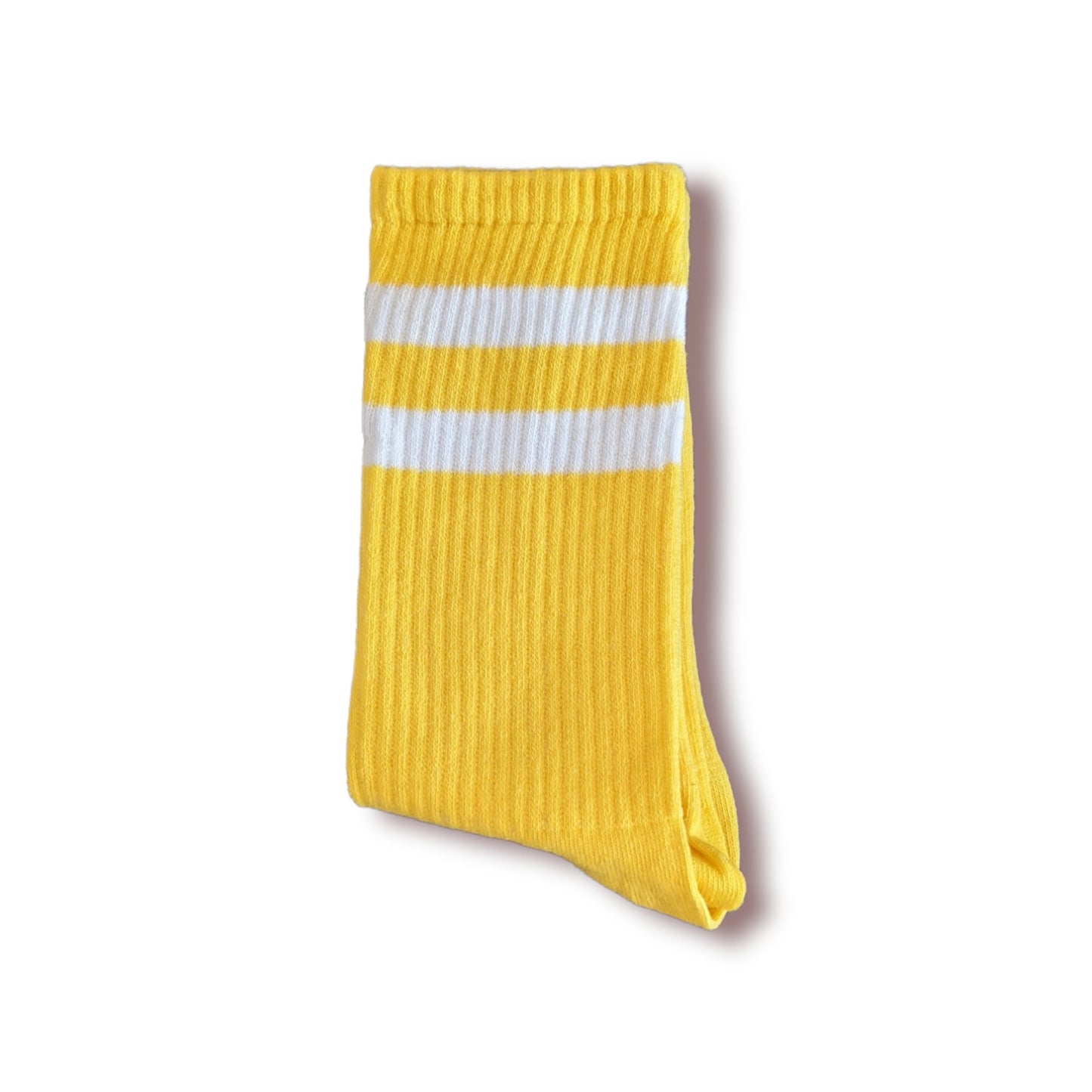 gelb - weiß gestreifte Sportsocken, Einheitsgröße: 36 - 42 - Shop of Zeez