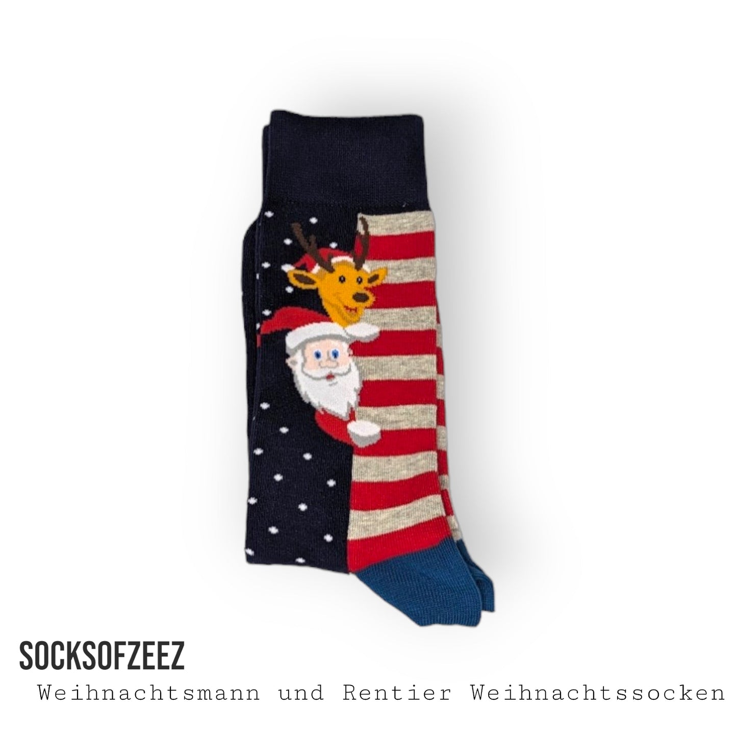 gestreifte Weihnachtsmann Männer Weihnachtssocken - Shop of Zeez