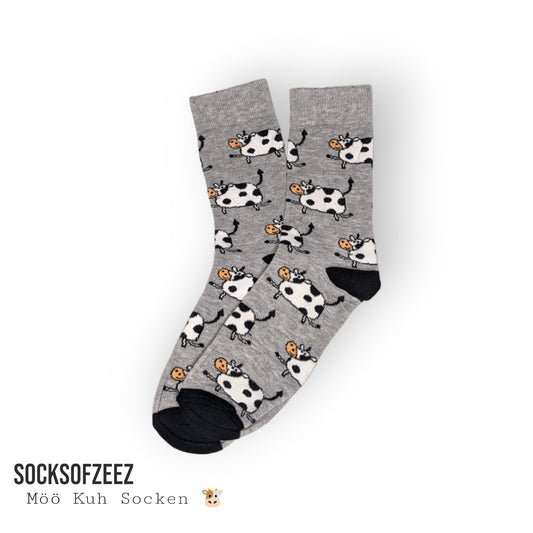 grau Kuhsocken - Shop of Zeez