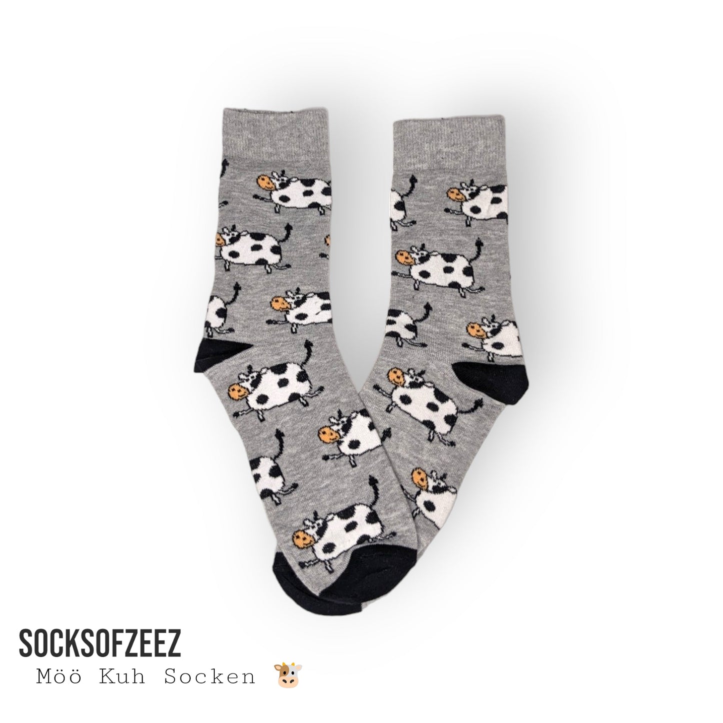 grau Kuhsocken - Shop of Zeez