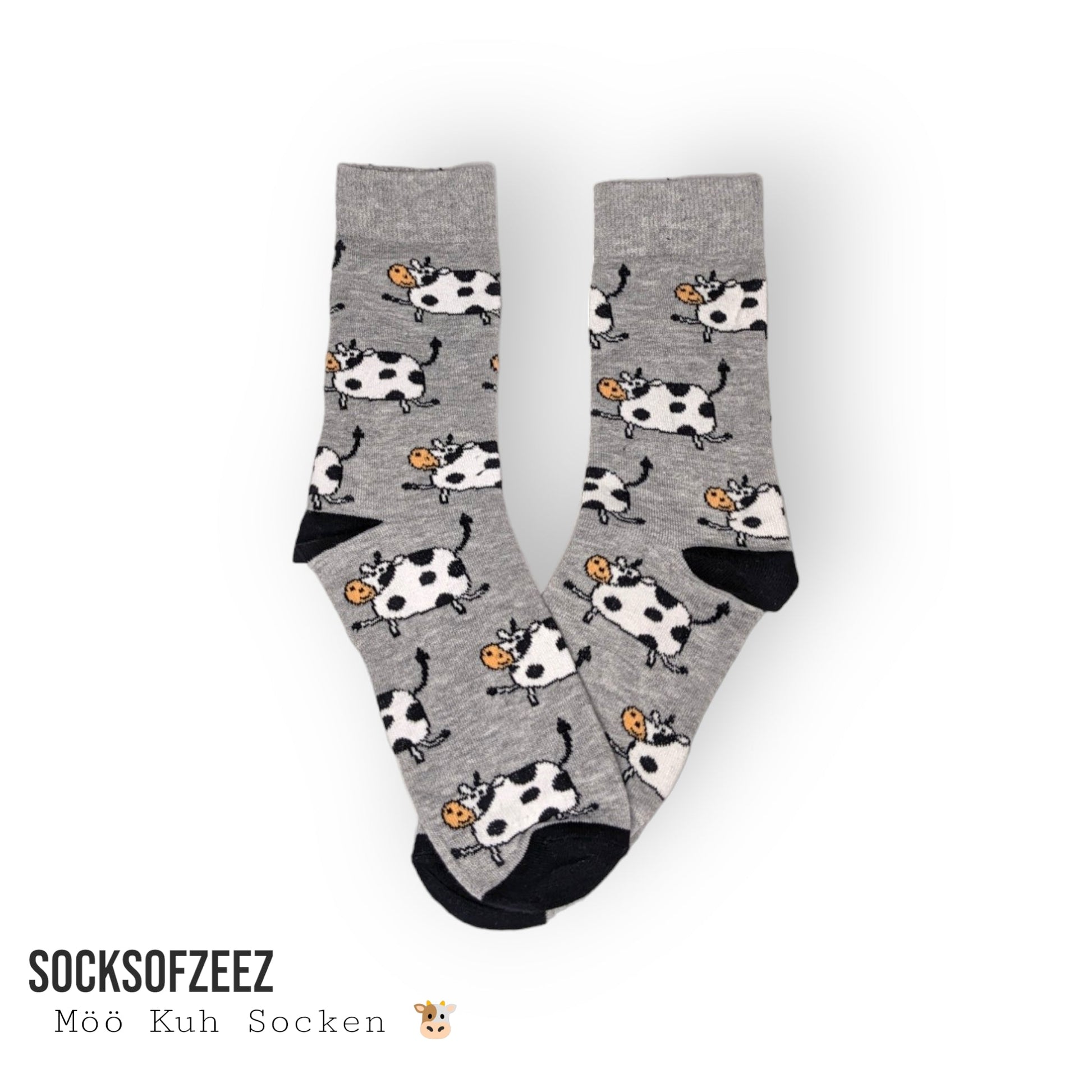 grau Kuhsocken - Shop of Zeez