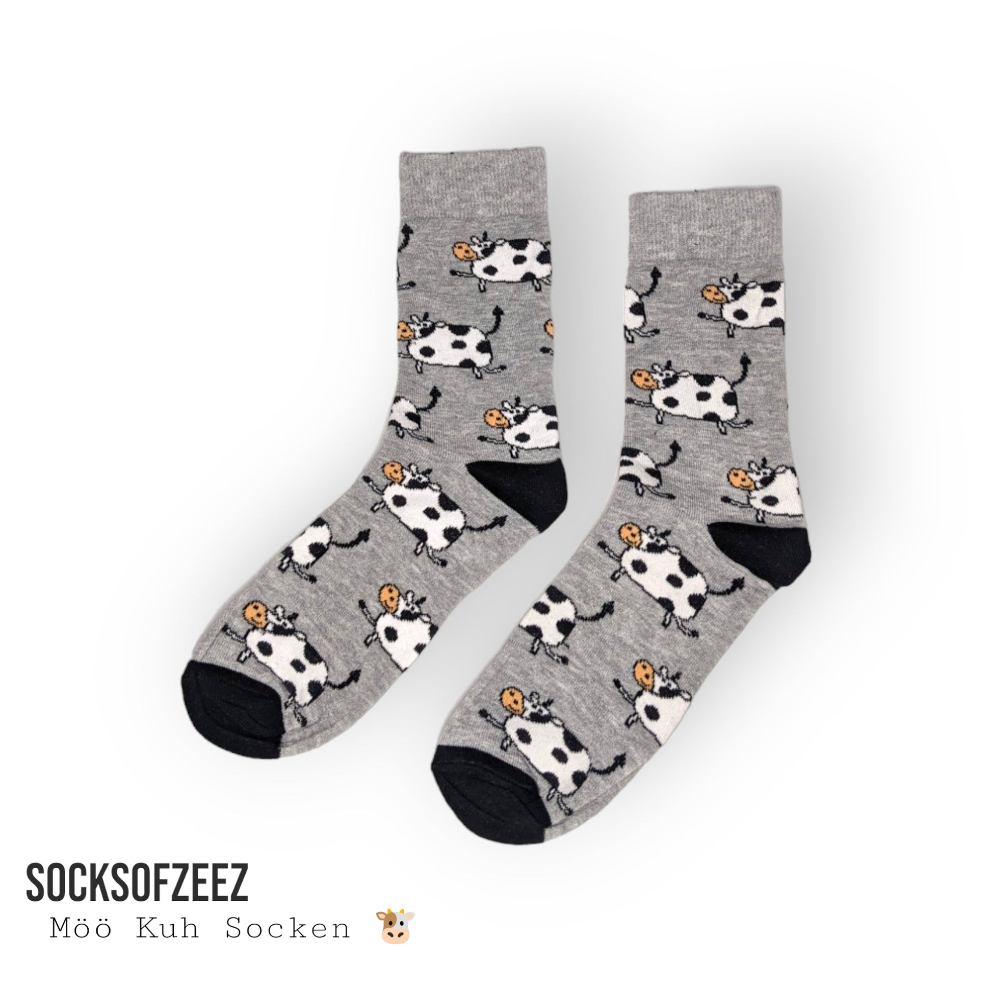 grau Kuhsocken - Shop of Zeez