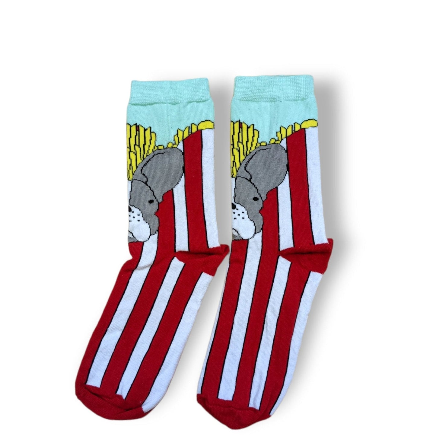 Hunde mit Pommes Socken, Einheitsgröße: 36 - 42 - Shop of Zeez