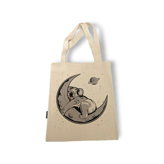 Koala mit Mond Baumwolltasche - Shop of Zeez