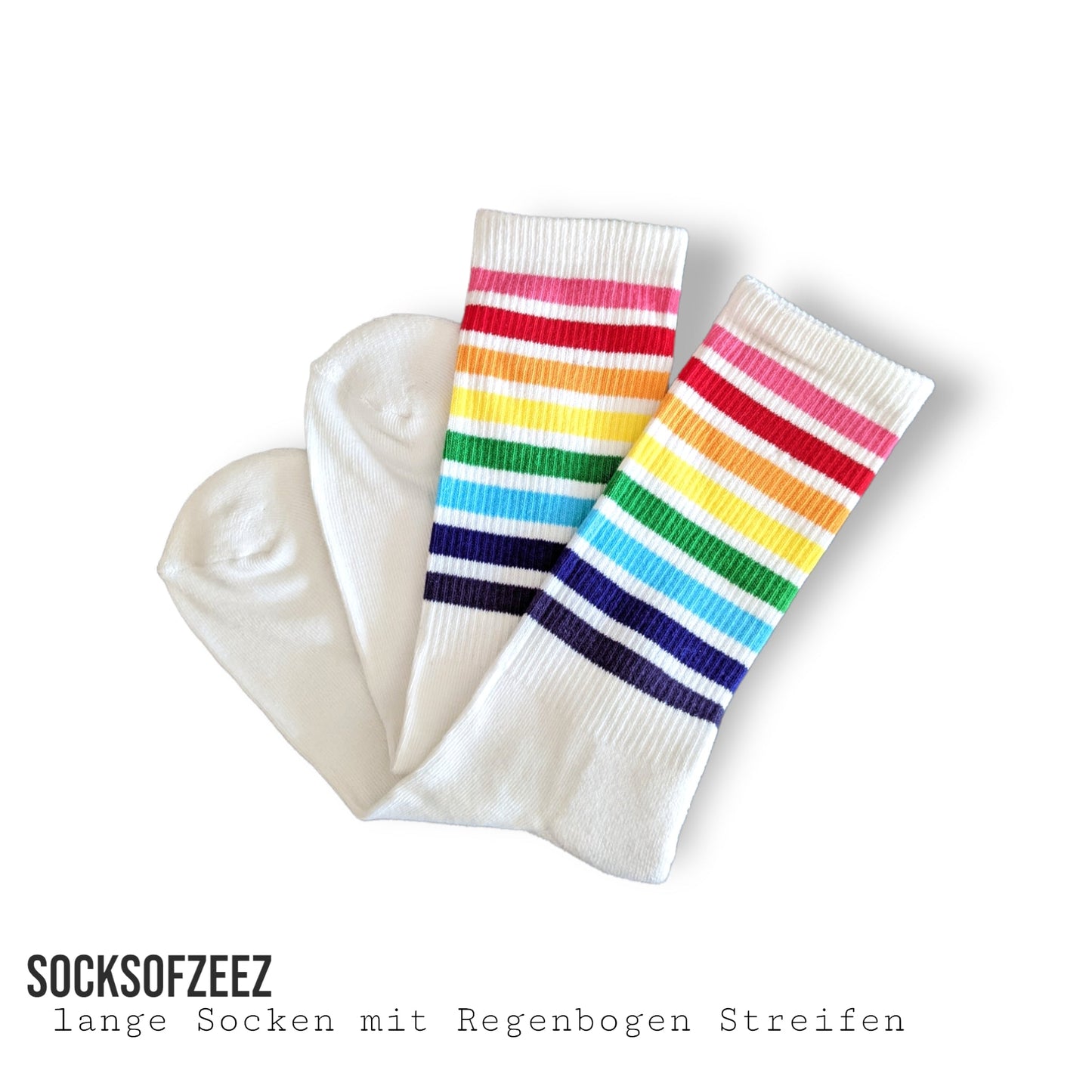 lange Regenbogen Socken - Shop of Zeez