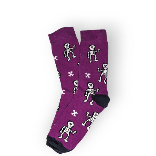 lila Skelett Socken - Shop of Zeez