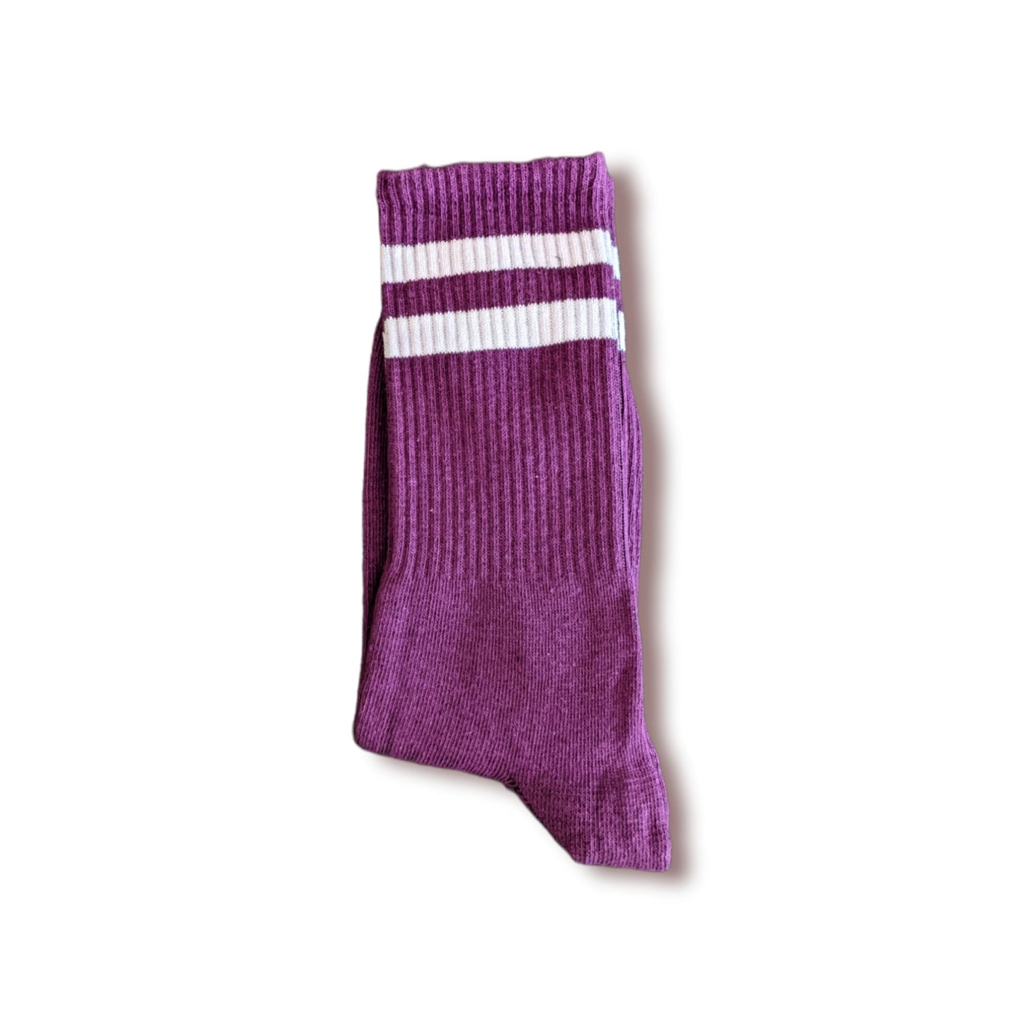 lila - weiß gestreifte Sportsocken, Einheitsgröße: 36 - 42 - Shop of Zeez