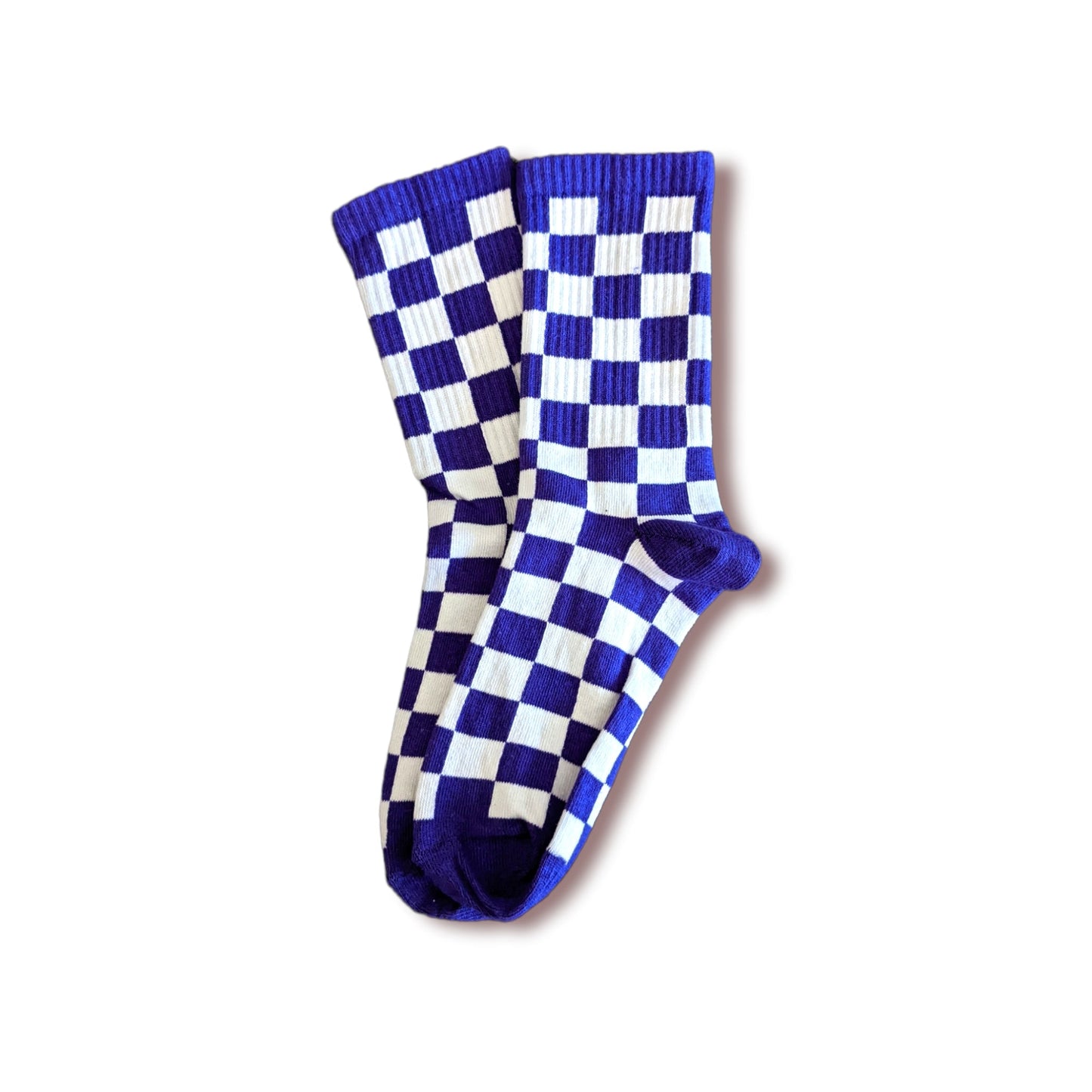 lila - weiß kariert Sportsocken, Einheitsgröße: 36 - 42 - Shop of Zeez