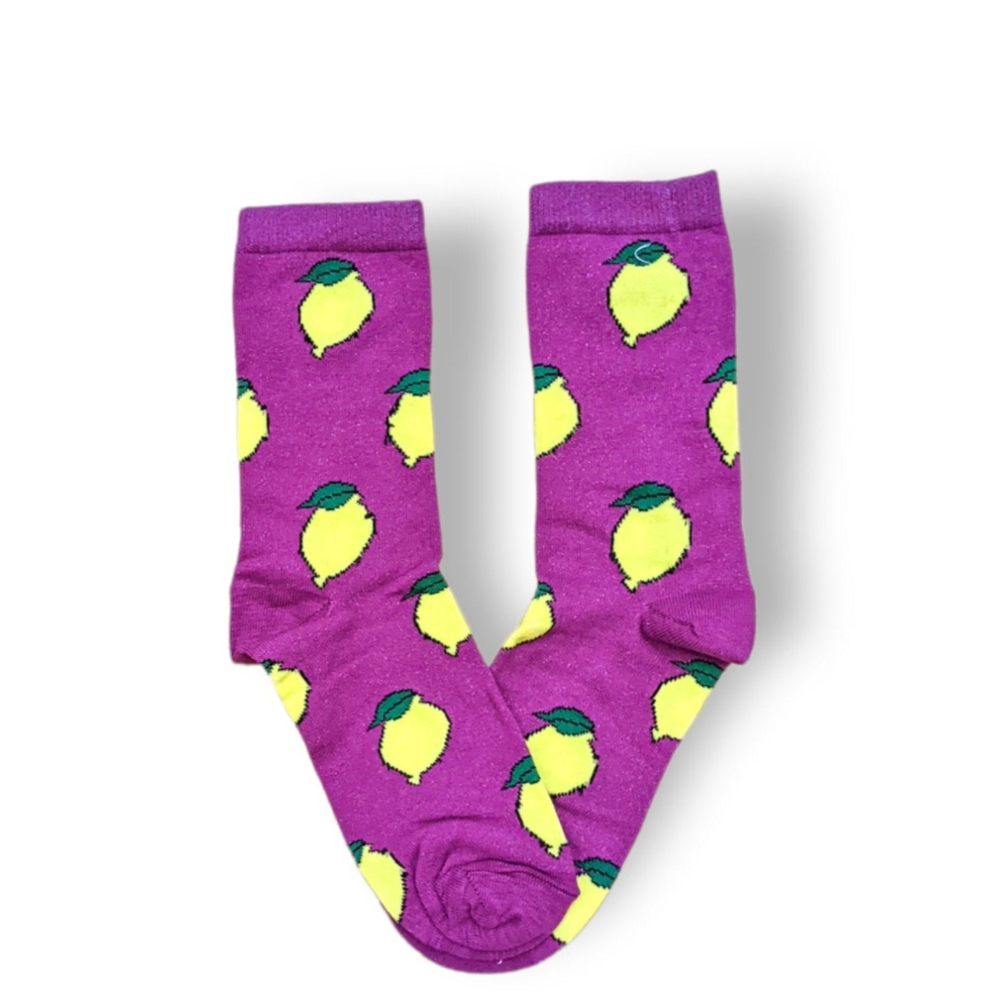 lila Zitronen Socken, Einheitsgröße: 36 - 42 - Shop of Zeez