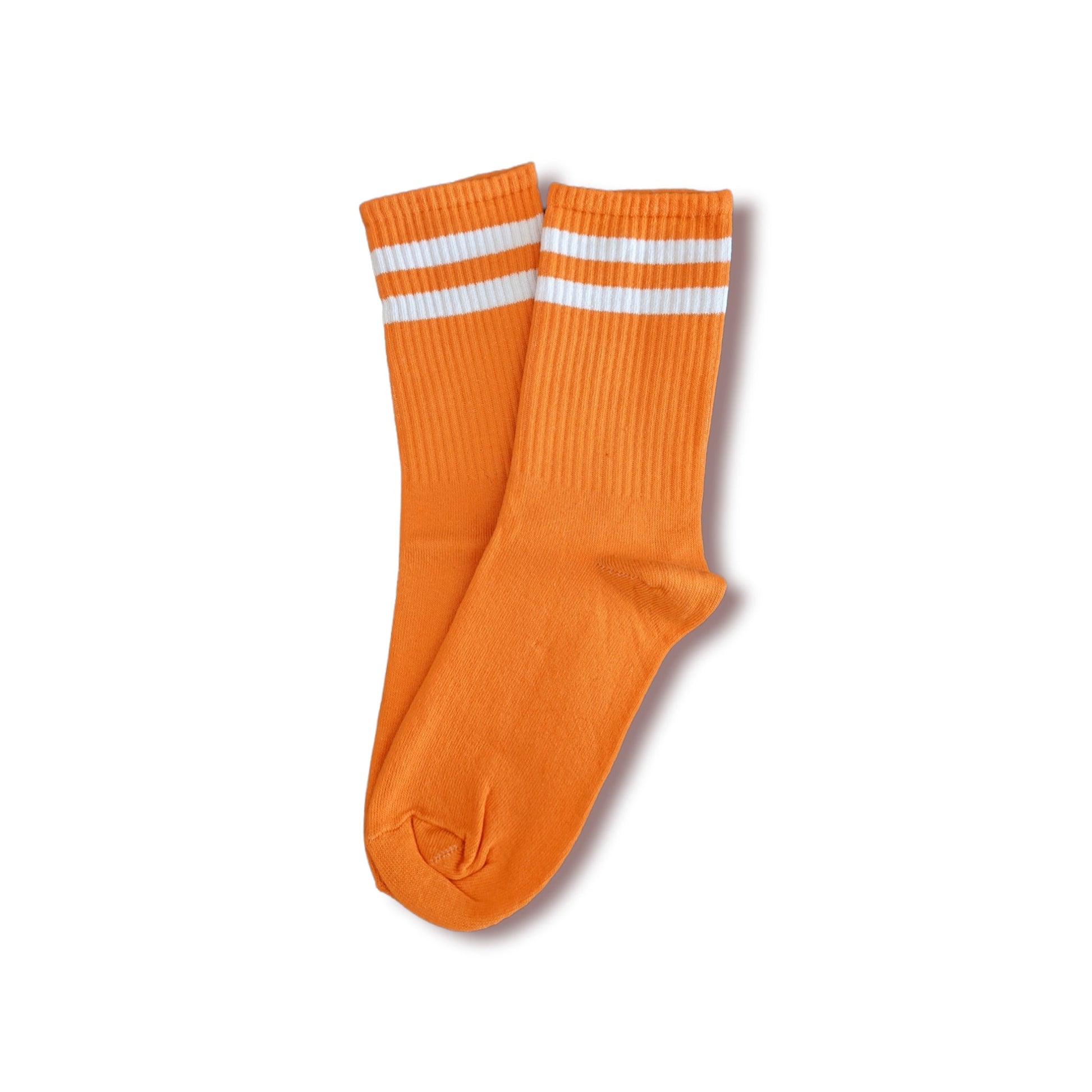 orange - weiß gestreifte Sportsocken, Einheitsgröße: 36 - 42 - Shop of Zeez