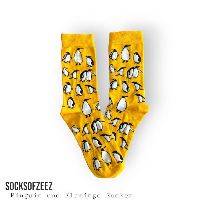 Pinguine Socken - gelb - Shop of Zeez