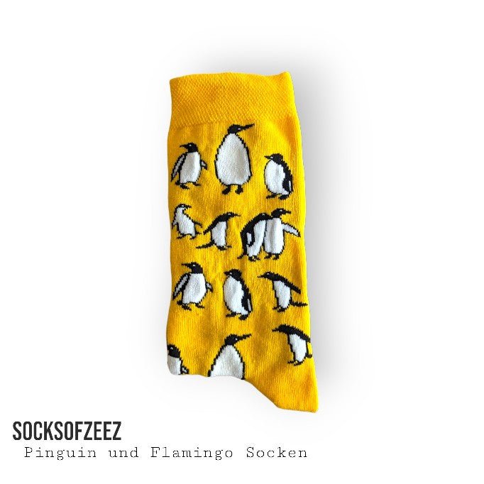 Pinguine Socken - gelb - Shop of Zeez