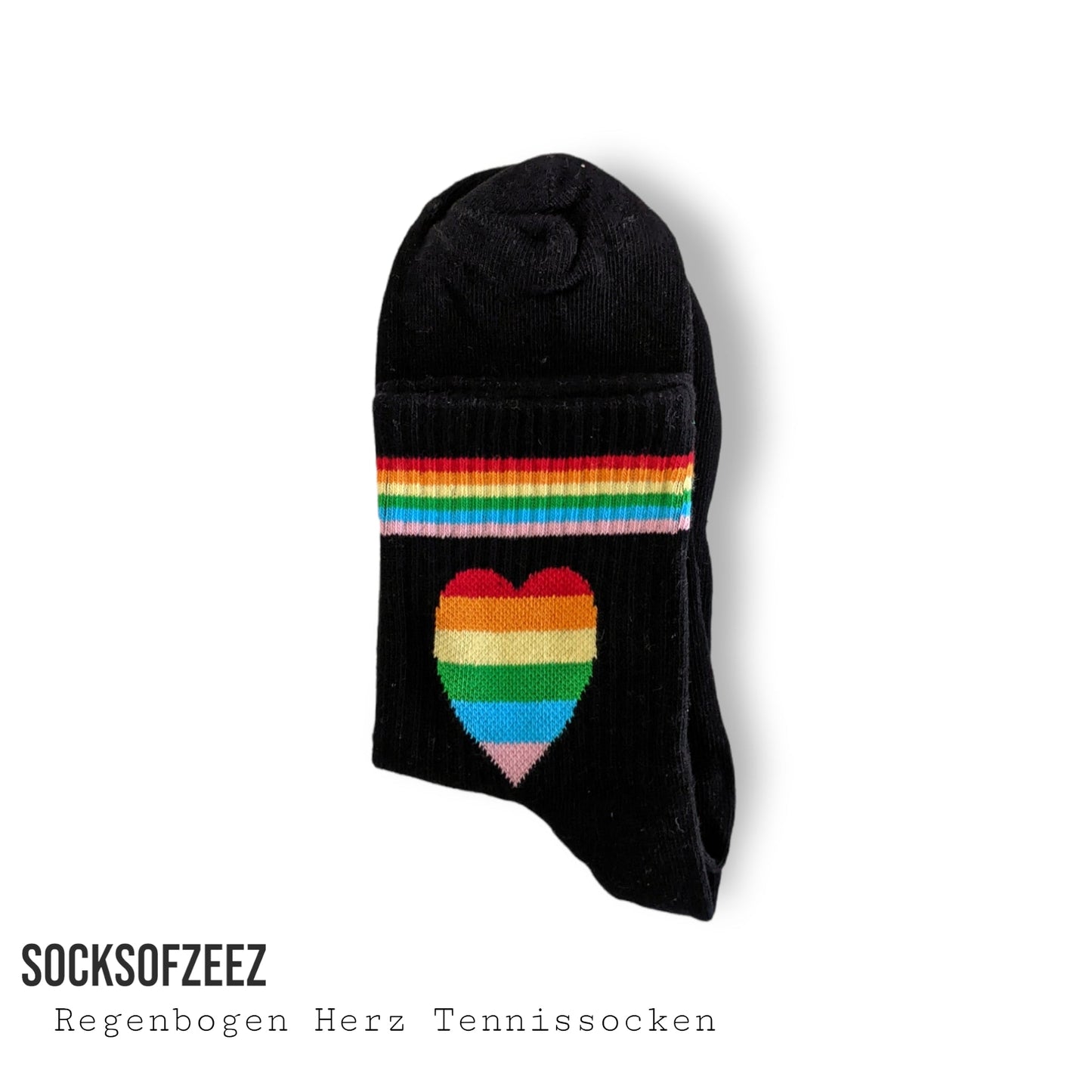 Regenbogenherz Tennissocken - Shop of Zeez