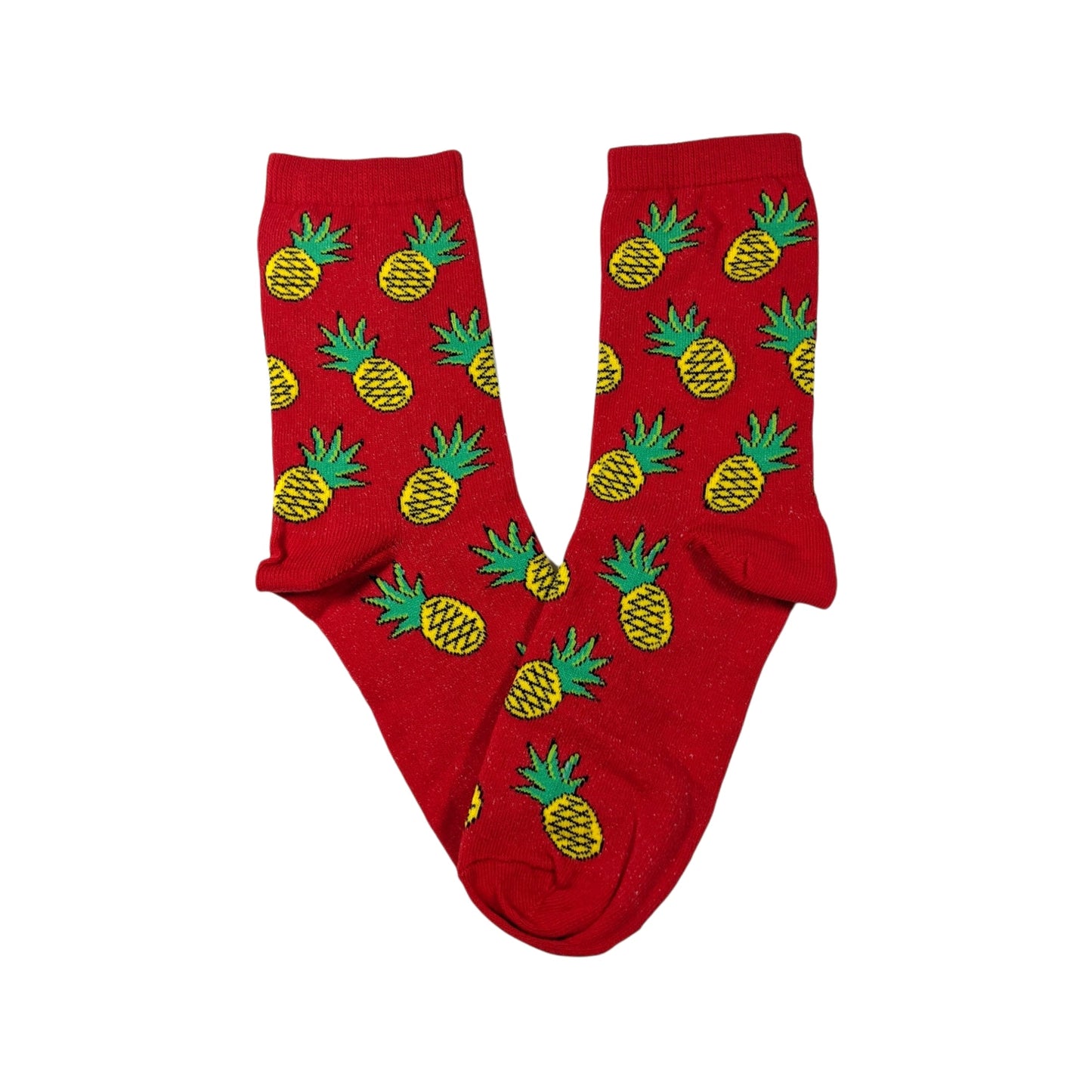 rot Ananas Socken, Einheitsgröße: 36 - 42 - Shop of Zeez