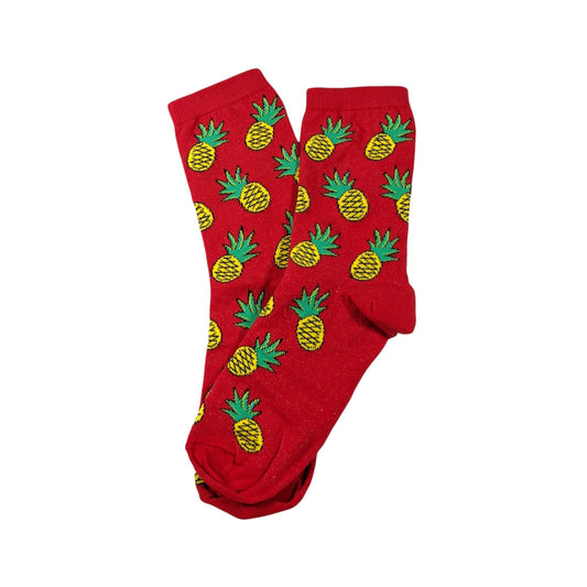 rot Ananas Socken, Einheitsgröße: 36 - 42 - Shop of Zeez