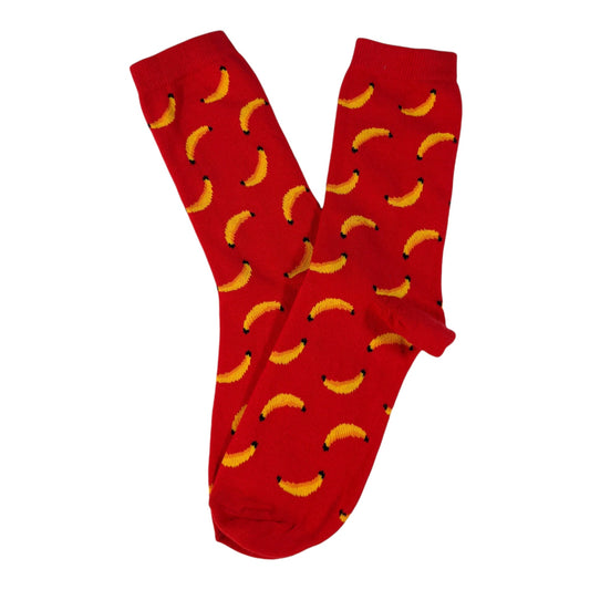 rot Bananen Socken, Einheitsgröße: 36 - 42 - Shop of Zeez