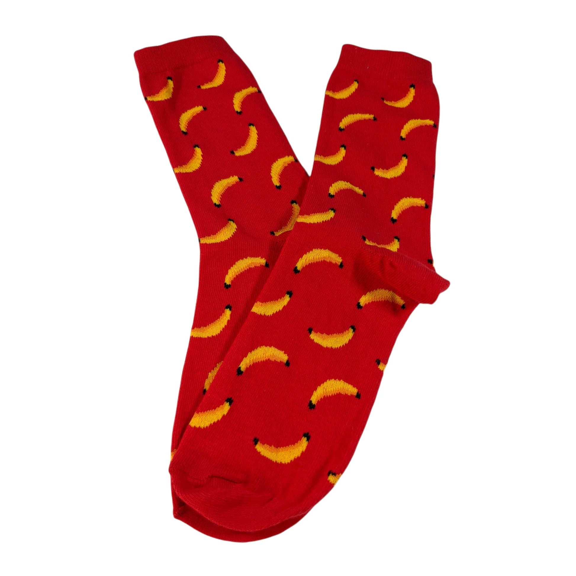 rot Bananen Socken, Einheitsgröße: 36 - 42 - Shop of Zeez