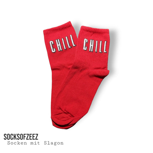 rot Chill Socken - Shop of Zeez