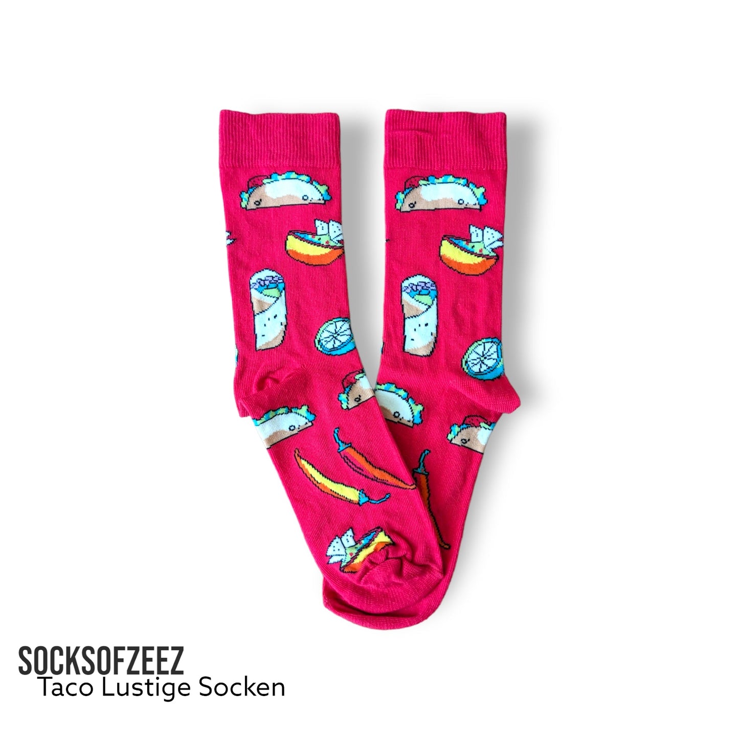 rot Taco Lustige Socken - Shop of Zeez