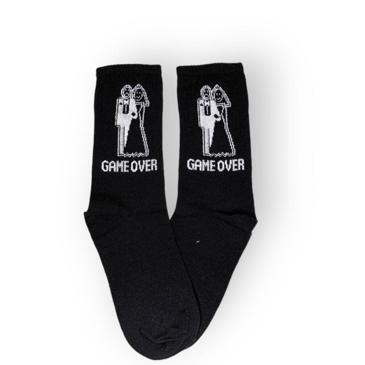 schwarz Game Over Socken, Einheitsgröße: 37 - 44 - Shop of Zeez