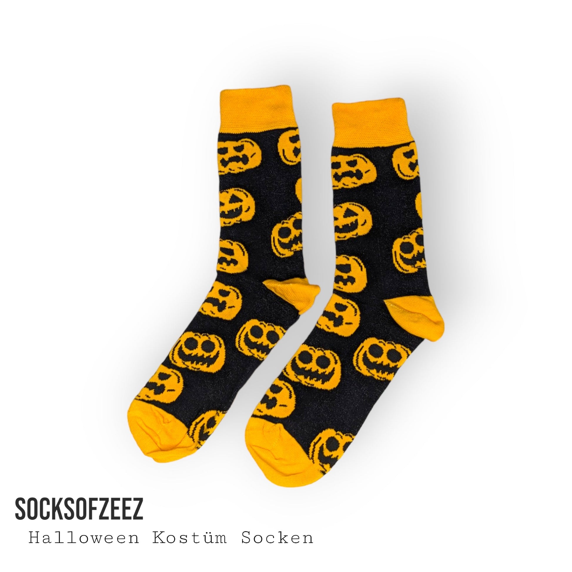 schwarz Halloween Kürbis Socken - Shop of Zeez